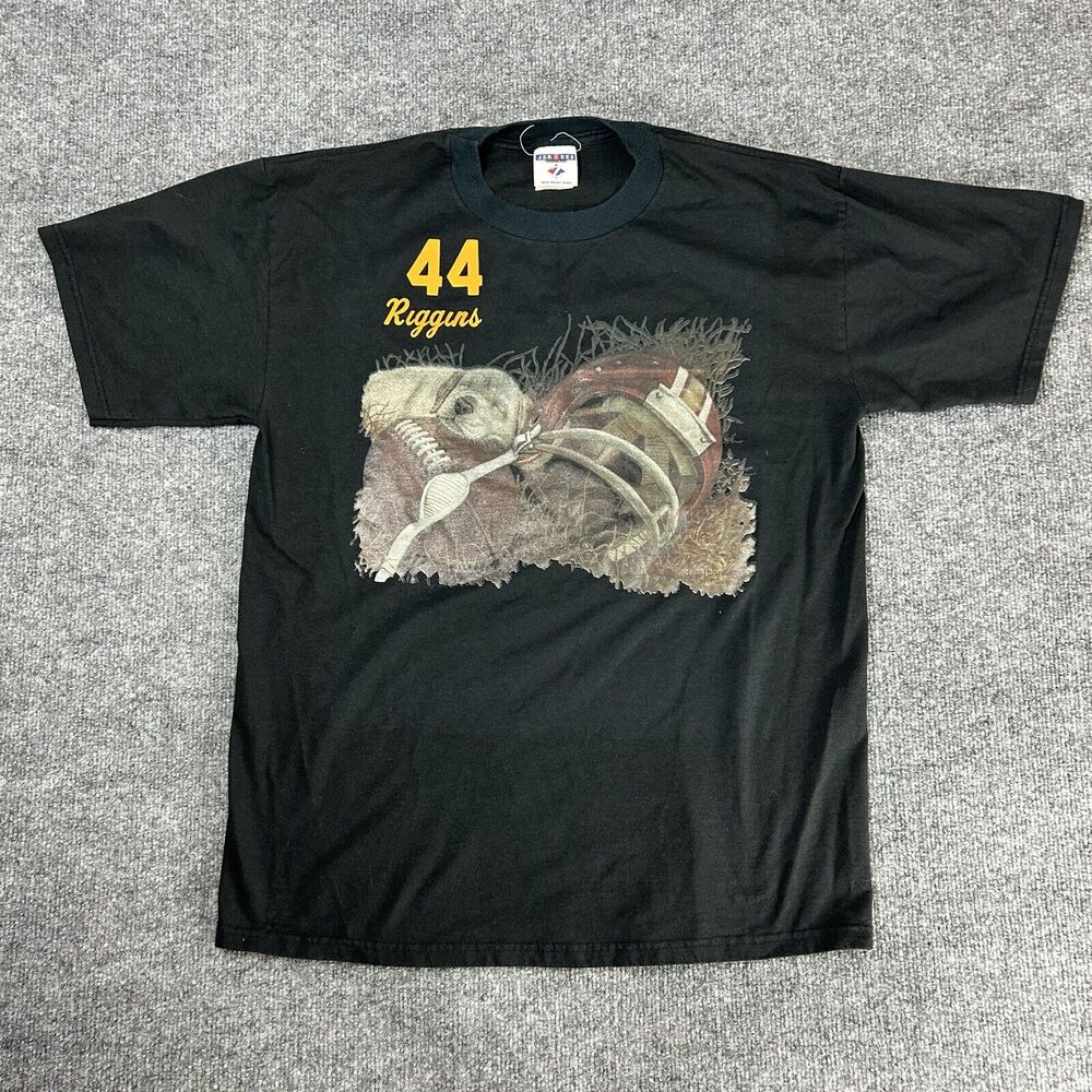 Vintage JERZEES Heavyweight Large Short Sleeve T-Shirt John Riggins 44 Graphic